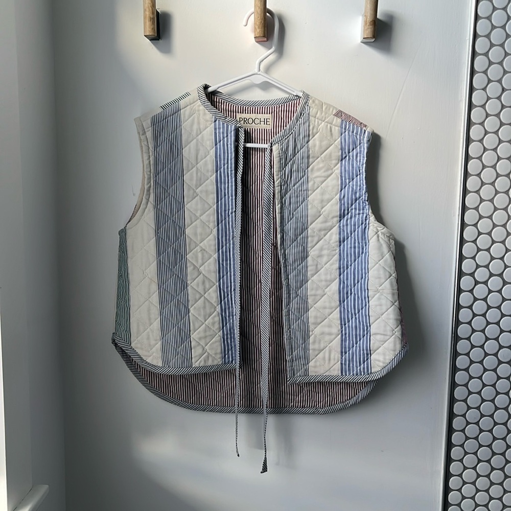Proche quilted tie vest
